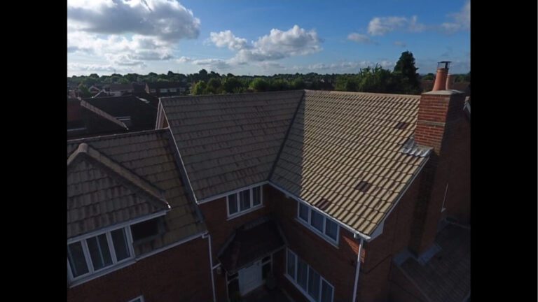 Soft washed sandstone coloured roof tiles drying in the sun